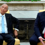 Portuguese President Awkward Handshake with Trump