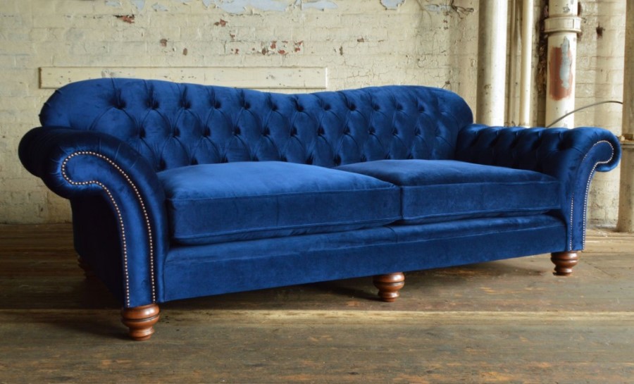 Velvet Chesterfield Sofa-Grace of Your Living Room