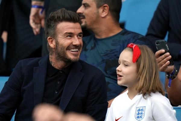 David Beckham Surprises Little Daughter