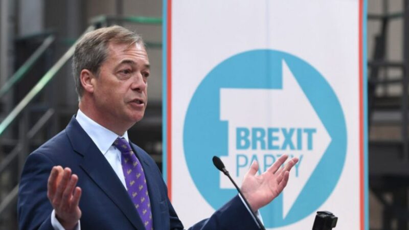 Brexit Party’s Farage Pledges not to Challenge Conservatives in Election