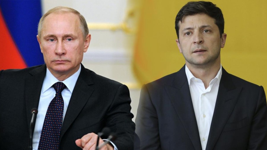 Zelensky and Putin Look Each Other in the Eye for the First Time